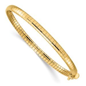 14k 4mm Domed Omega Bracelet