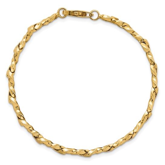 14k 1.9mm Semi-Solid Figaro Chain - Image 4