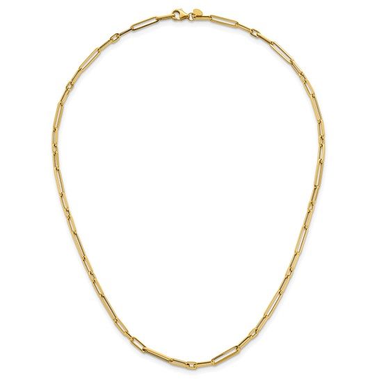 14k Polished 17in Paperclip Link Necklace - Image 3