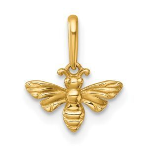 14k Polished Bee Pendant