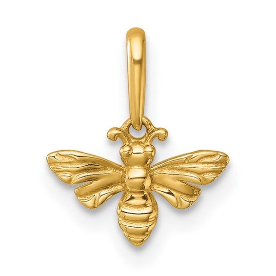14k Polished Bee Pendant