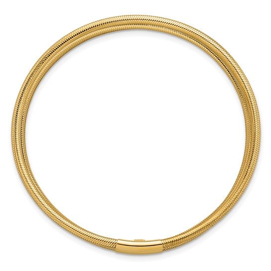 14k 5 Strand Mesh Stretch Bracelet - Image 4