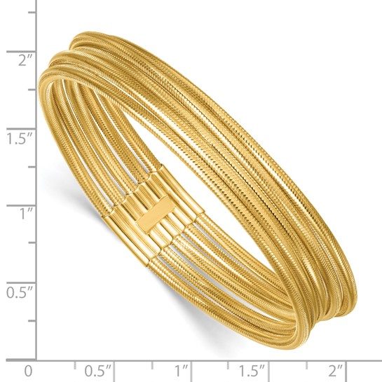 14k 5 Strand Mesh Stretch Bracelet - Image 3