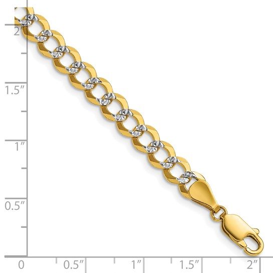 14k 5.9mm Lightweight Pavé Flat Cuban Chain - Image 3