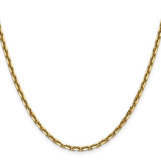 14k 3.25mm D/C French Link Chain - Image 2