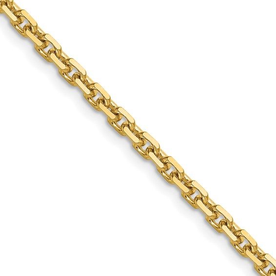 14k 3.25mm D/C French Link Chain