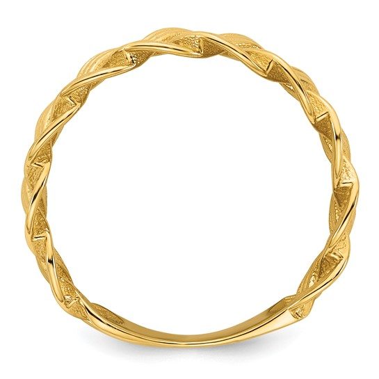 14k Polished Fancy Braided Ring - Image 5