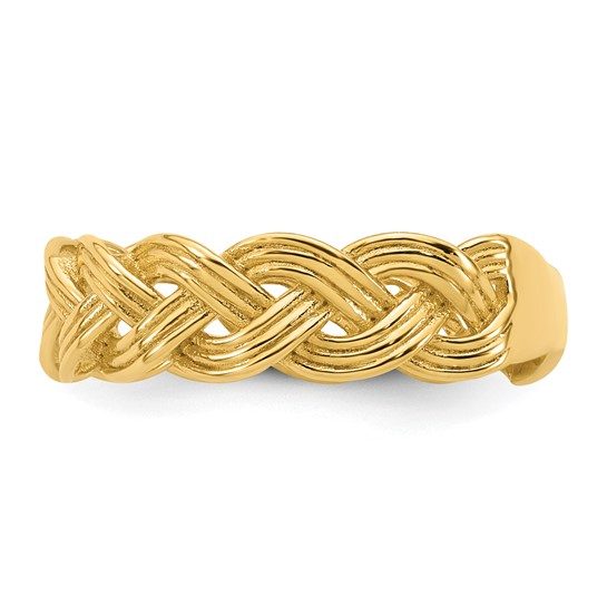 14k Polished Fancy Braided Ring - Image 4