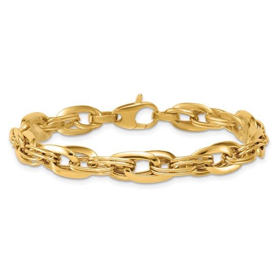 14k Polished Fancy Link Bracelet - Image 5