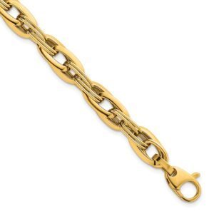 14k Polished Fancy Link Bracelet