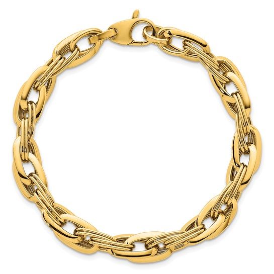 14k Polished Fancy Link Bracelet - Image 4