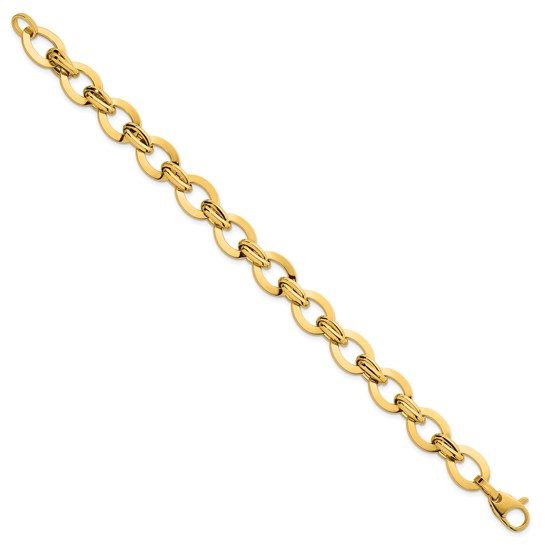 14k Polished Fancy Link Bracelet - Image 6