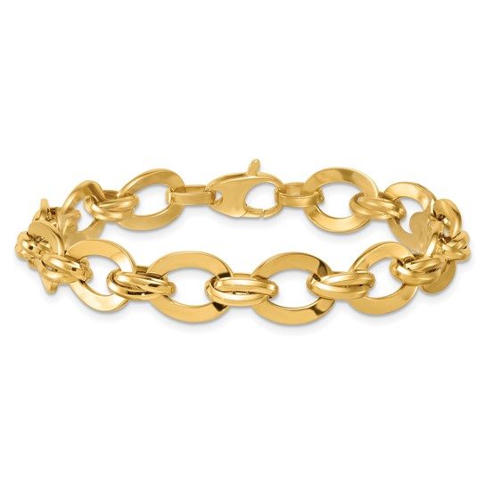 14k Polished Fancy Link Bracelet - Image 5