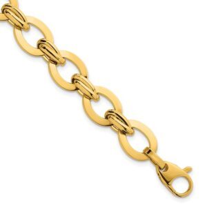 14k Polished Fancy Link Bracelet