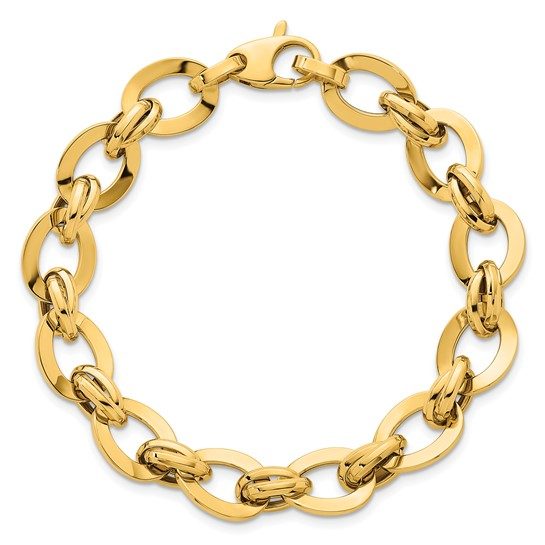 14k Polished Fancy Link Bracelet - Image 4
