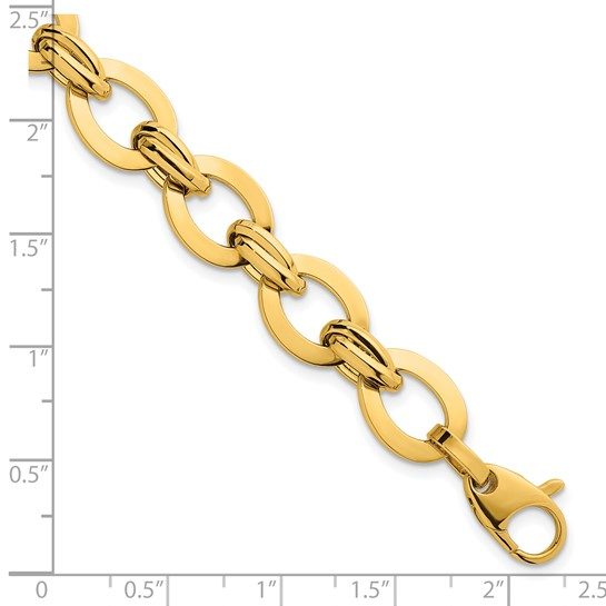 14k Polished Fancy Link Bracelet - Image 3