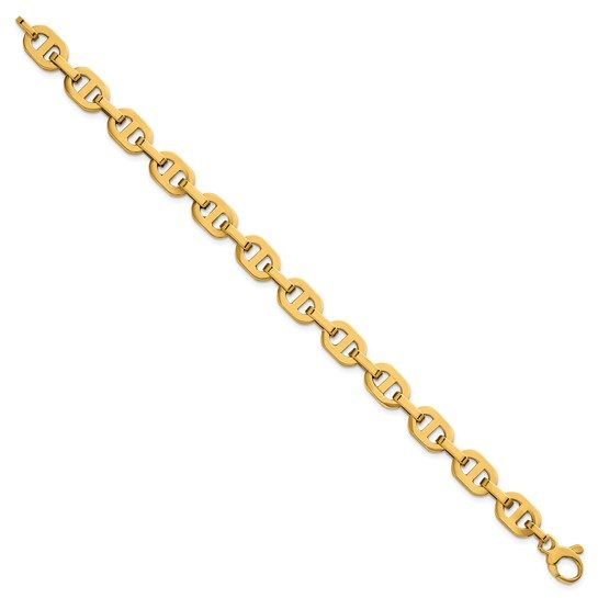 14k Polished 7.5 Fancy Anchor Link Bracelet - Image 4