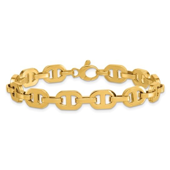 14k Polished 7.5 Fancy Anchor Link Bracelet - Image 3
