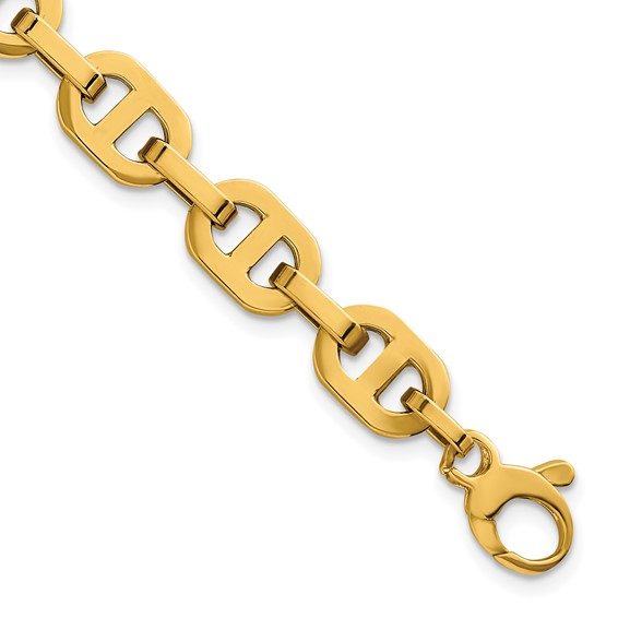 14k Polished 7.5 Fancy Anchor Link Bracelet