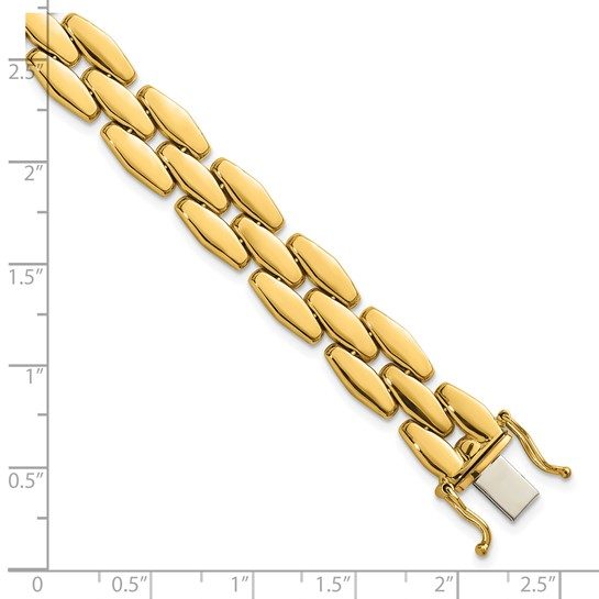 14k Polished Fancy Link Bracelet - Image 3