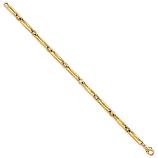 14k Polished Fancy Long Link 5mm Bracelet - Image 6
