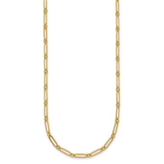 14k Polished Paperclip Link 3.75mm Necklace - Image 5