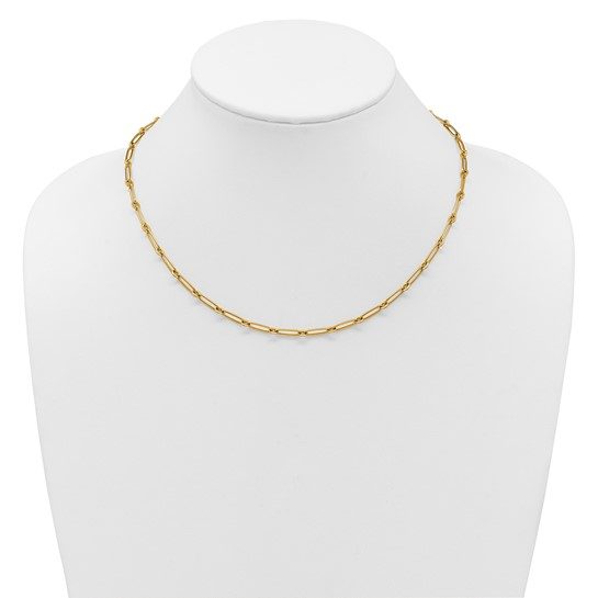 14k Polished Paperclip Link 3.75mm Necklace - Image 4