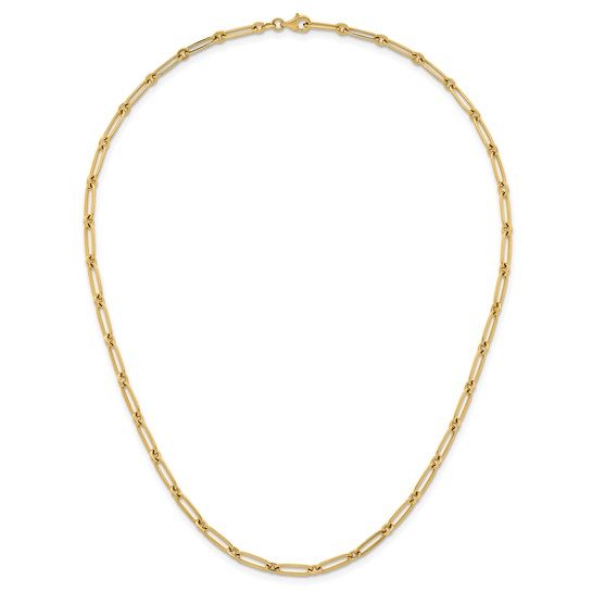 14k Polished Paperclip Link 3.75mm Necklace - Image 3