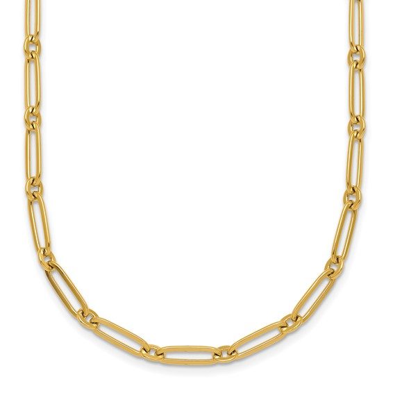 14k Polished Paperclip Link 3.75mm Necklace